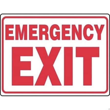 Accuform Exit Sign, Adhesive Poly, 24 in W, 18 in H MEXT548VS